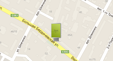 ул.Бердичевская (Центр развлечений Гейм-Клуб,остановка, пицерия) ул.Бердичевская (Центр развлечений Гейм-Клуб,остановка, пицерия)